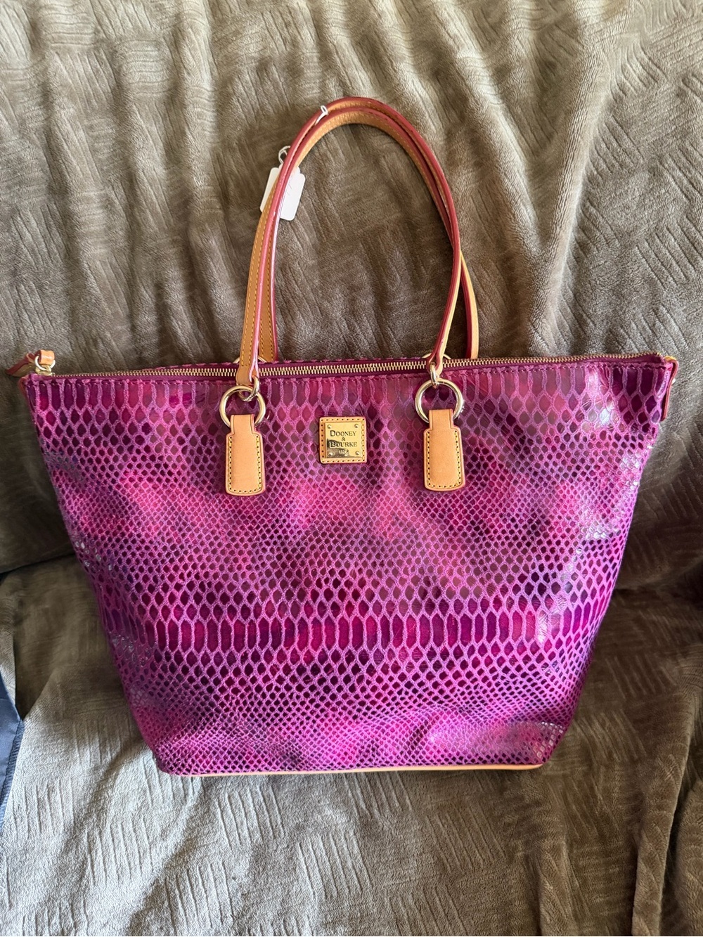 Dooney & Bourke Magenta Snakeskin